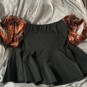 Plus size trumpet sleeve shirt